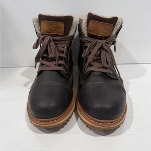 Men's Dark Brown Leather Boots